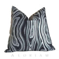 Robert Allen Malakos Abstract Geology Black Gray Pillow Cushion by Aloriam