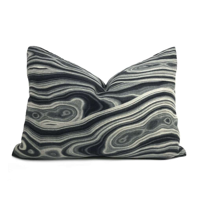 Robert Allen Black Gray White Abstract Geology Pattern Decorative Throw Pillow Cover Cushion Pillow Case Euro Sham 16x16 18x18 20x20 22x22 24x24 26x26 28x28 Lumbar Pillow 12x18 12x20 12x24 14x20 16x26 by Aloriam