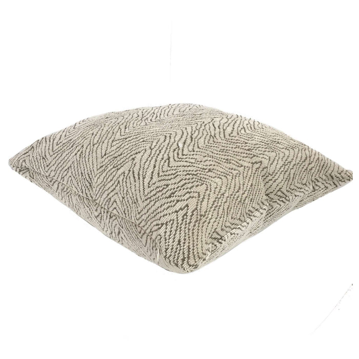 Robert Allen Wavelength Oatmeal Beige Brown Chenille Pillow Cover by Aloriam