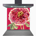 Romance Magenta Kitchen Glass Splashback