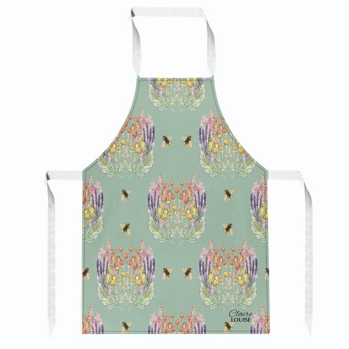 Sage Bloom Kitchen Apron