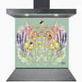 Sage Bloom Kitchen Glass Splashback
