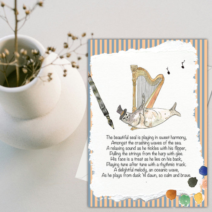 Seals and Strings Greeting Card - Pack of 6