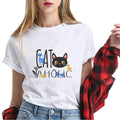 Short Sleeve Shirt Round Neck Cool Printed Loose Casual Female Women T-Shirts Top