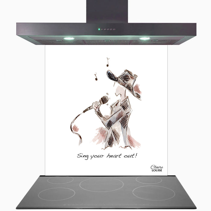 Sing your heart out Kitchen Glass Splashback