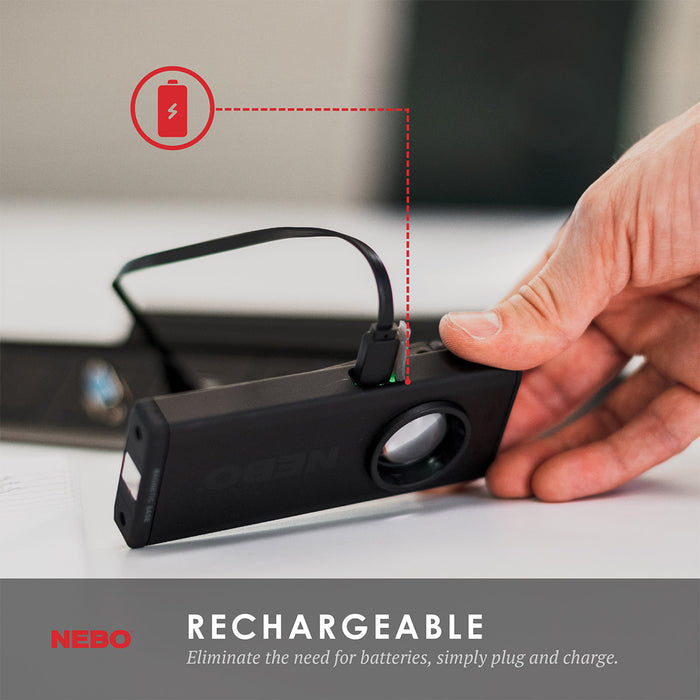 Slim+ Rechargeable Flashlight/Worklight/Laser Pointer/Powerbank
