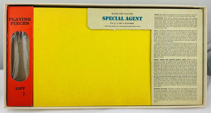 Special Agent Game - 1966 - Parker Brothers - Great Condition
