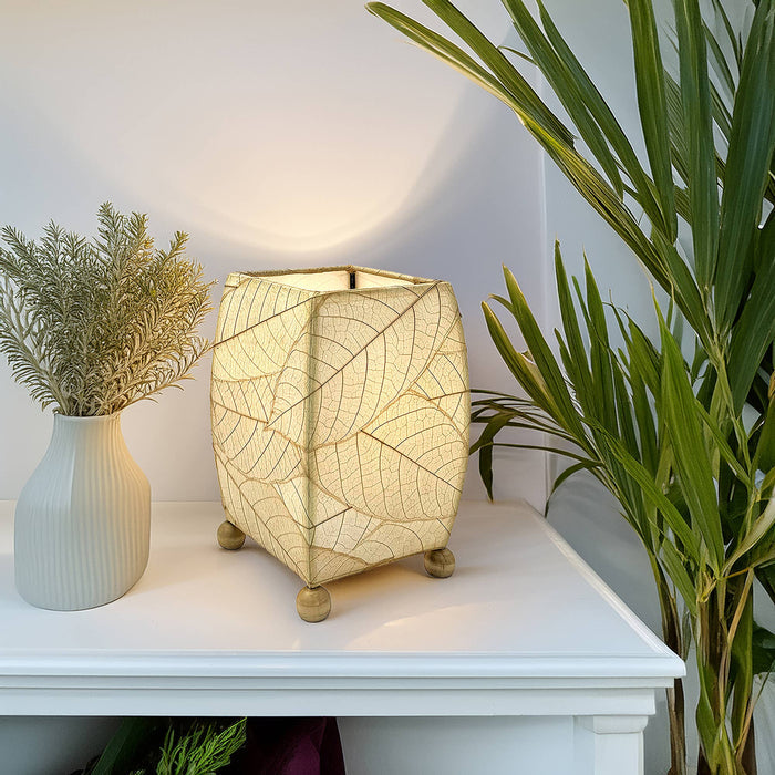 Square Cocoa Leaf Lamp