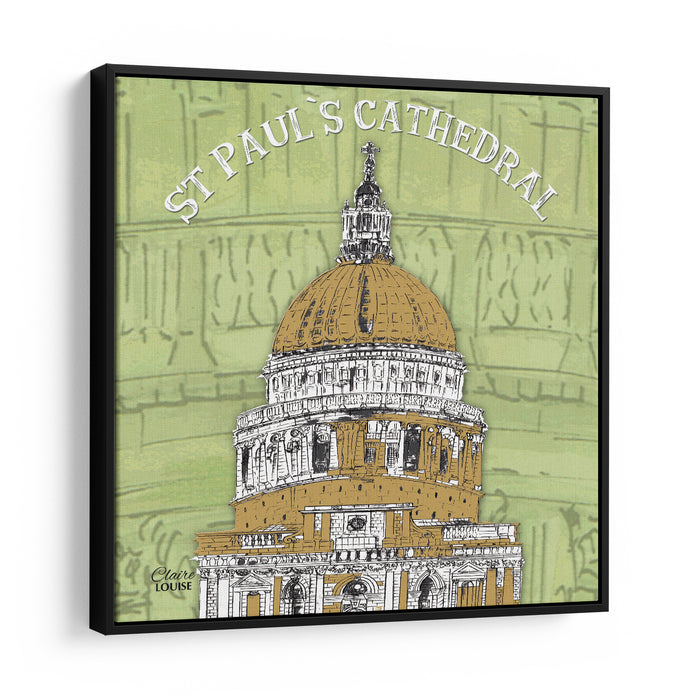 St Paul's Cathedral Urban Icons Framed Canvas Print