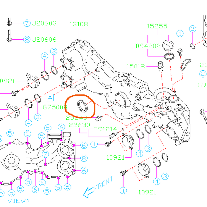 Subaru Front Cover Oil Seal  2015-2021 WRX
