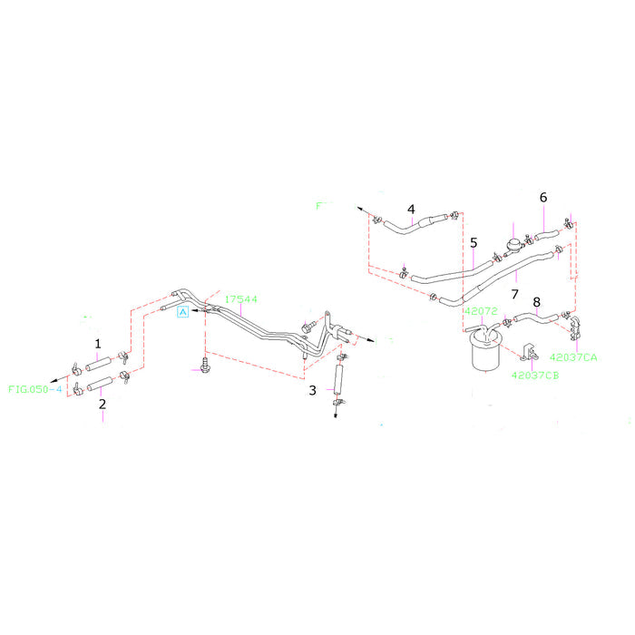 Subaru Fuel Lines 2002-2005 WRX