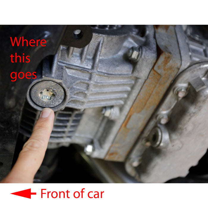 STI front differential drain plug location