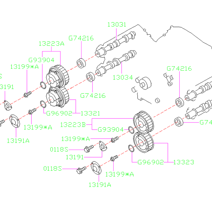 Subaru OEM Camshaft Gears 2008-2020 STI