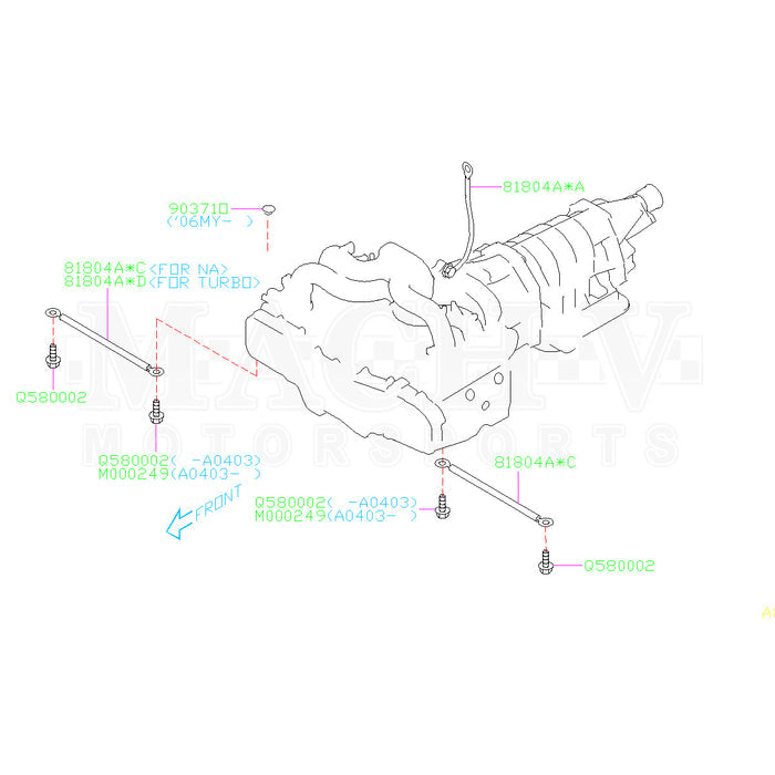 Subaru OEM Grounding Strap 2008-2021 WRX/STI