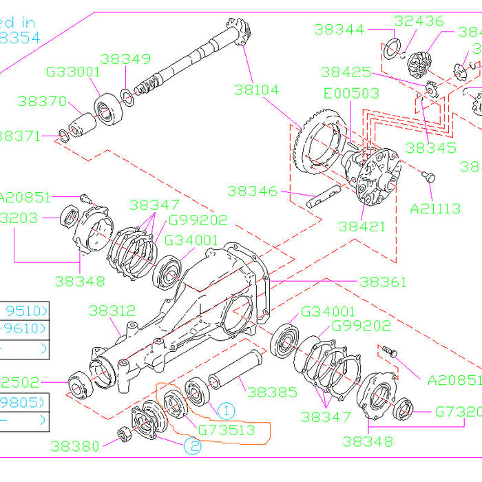 Subaru OEM Rear Differential Pinion Seal