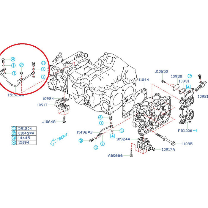 Subaru Oil Feed Line AVCS to Head 2006-2007, 2011-2014 WRX/2007, 2011-2021 STI