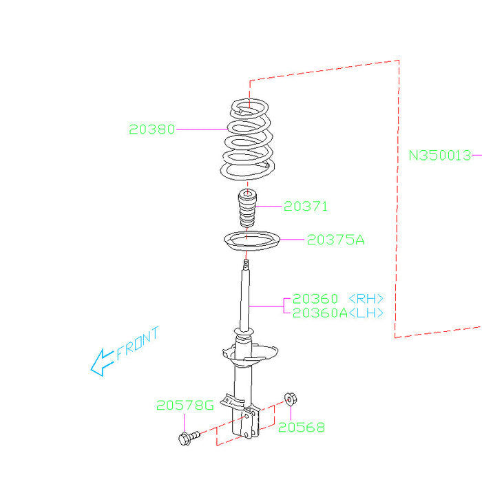 Subaru Rear Lower Strut-to-Knuckle Bolt 2002-2007 WRX/STI