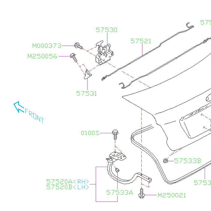 Subaru Trunk Latch 2015-2021 WRX/STI