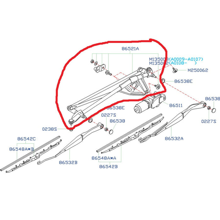 Subaru Wiper Linkage 2004-2007 Impreza/WRX/STI