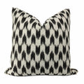 Sumatra Black Cream Ikat Arrows Pillow Cover - Aloriam