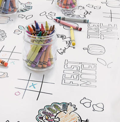 Thanksgiving Turkey Colouring Activity Table Cover