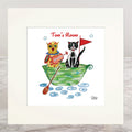 The Owl And The Pussycat Personalised Mounted Print
