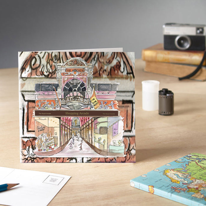 The Royal Arcade inspired Greetings Card - Pack of 6