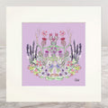 Thistle Bloom Mounted Print