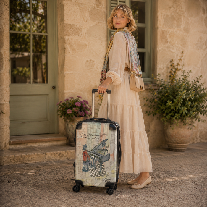 Tickle the Ivories in New York City Suitcase Collection