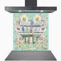 Tiffany in Full Bloom Kitchen Glass Splashback