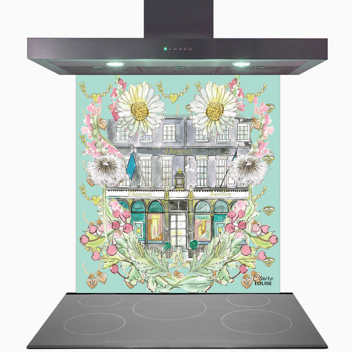 Tiffany in Full Bloom Kitchen Glass Splashback