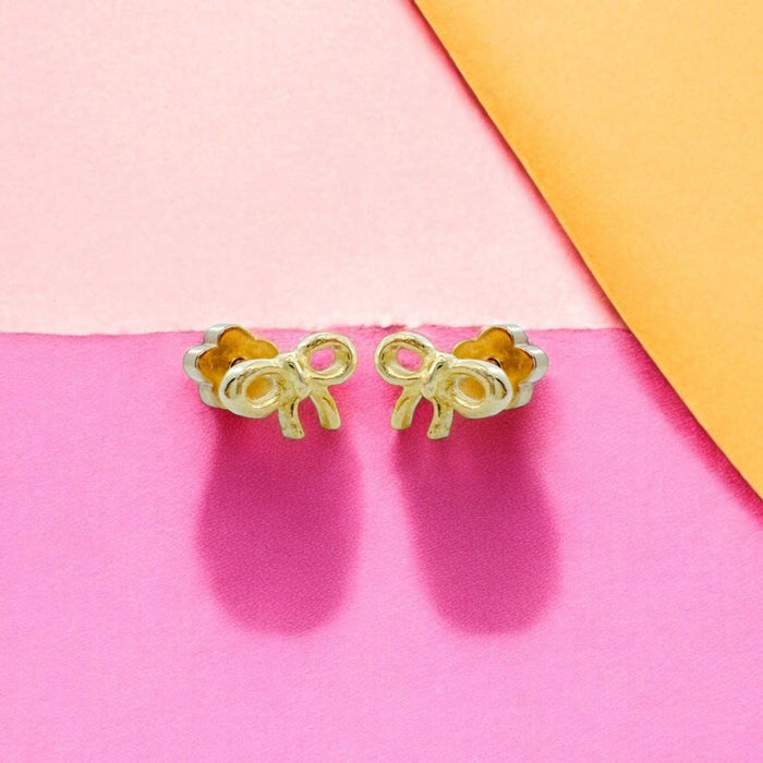 Tiny Bow Stud Earrings