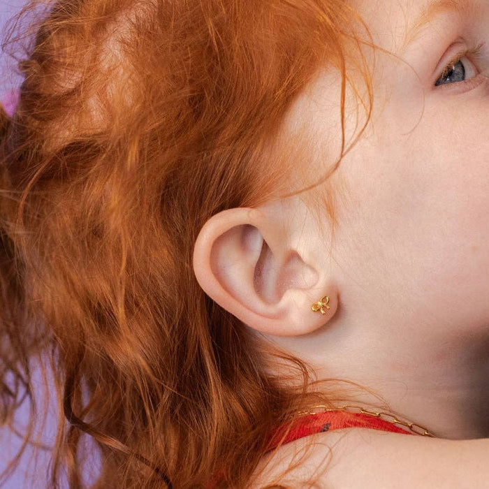 Tiny Bow Stud Earrings