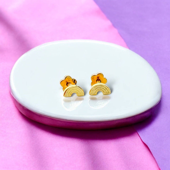 Tiny Rainbow Stud Earrings