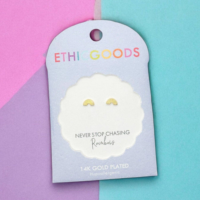 Tiny Rainbow Stud Earrings