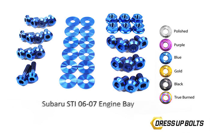Titanium Engine Bay Dress-Up Bolt Kit 2006-2007 WRX and STi
