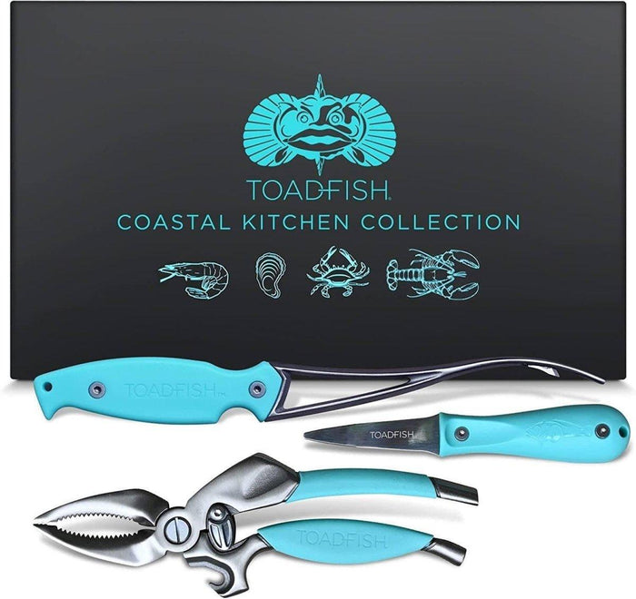 Toadfish Coastal Kitchen Collection - Crab Cracker, Shrimp Deveiner and Oyster Knife - NORTH RIVER OUTDOORS