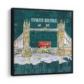 Tower Bridge Urban Icons Framed Canvas Print