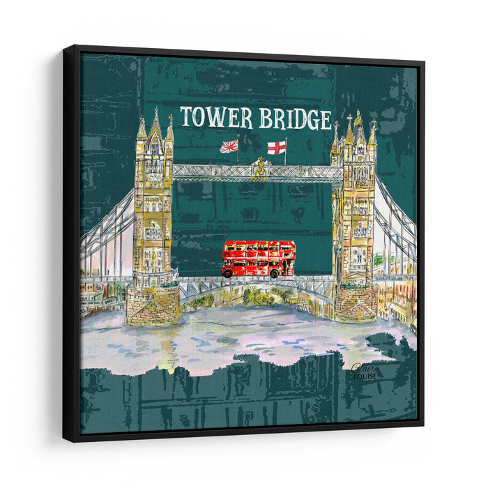 Tower Bridge Urban Icons Framed Canvas Print