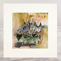 Venetian Boats Mounted Print