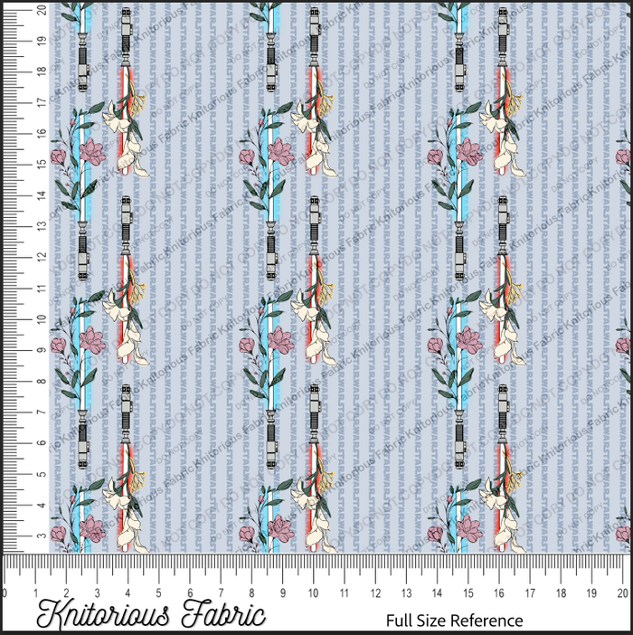 *VINYL Pre*-Order* Sketchy Saber Pinstripes - Blue