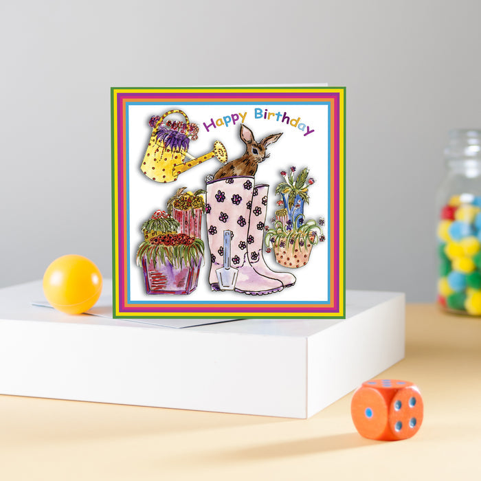 Wellington Boots Greeting Card - Pack of 6