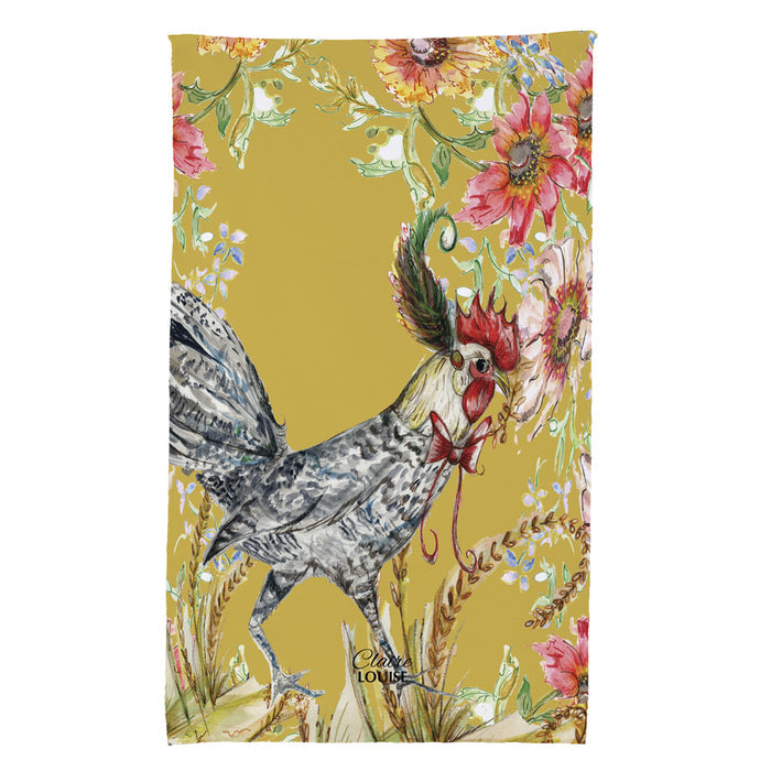 Whimsical Cockerel Tea Towel
