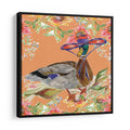 Whimsical Duck Framed Canvas Print