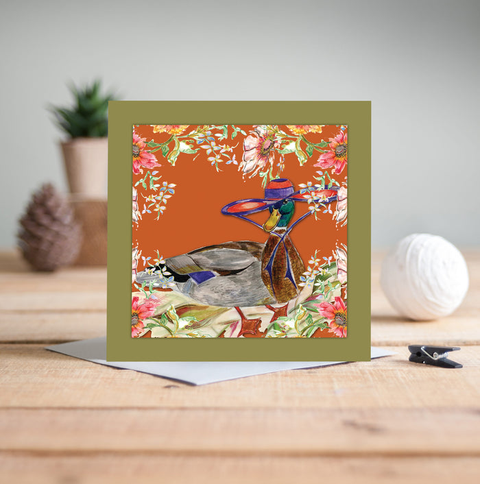 Whimsical Duck Greeting Card - Pack of 6
