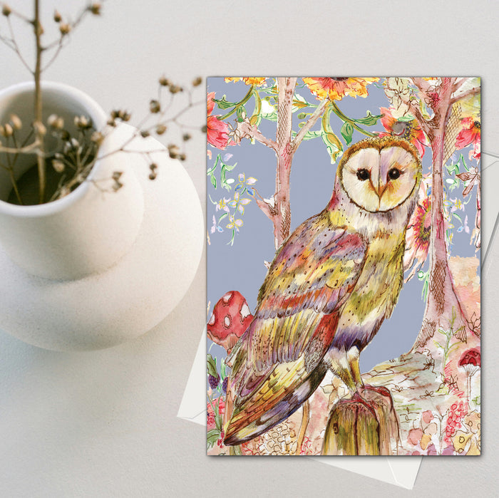Whimsical Owl Greeting Card (120 X 170) - Pack of 6