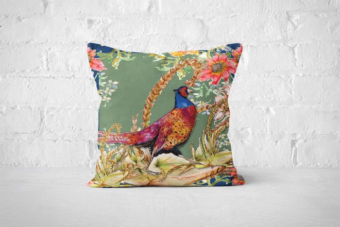 Whimsical Pheasant Cushion