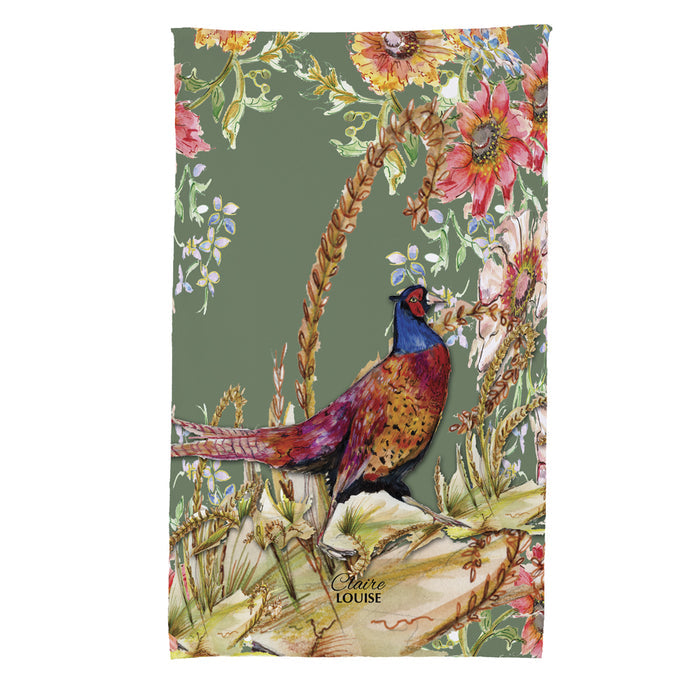Whimsical Pheasant Tea Towel