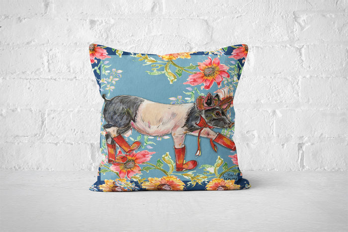 Whimsical Pig Cushion