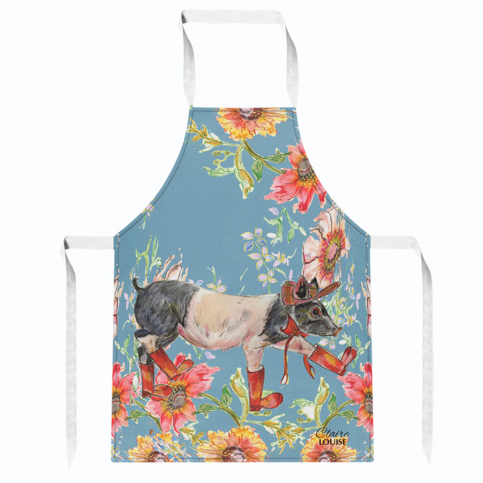 Whimsical Pig Kitchen Apron